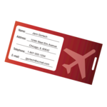 Glossy Pouches - Luggage Tag with loop, 5 mil, 25 pack__Luggage tag red LF.png